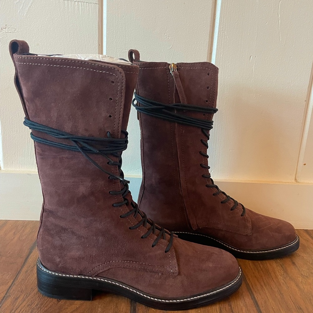 Reformation ADA combat boots. Chocolate leather. Size 7.5 ( true to size)